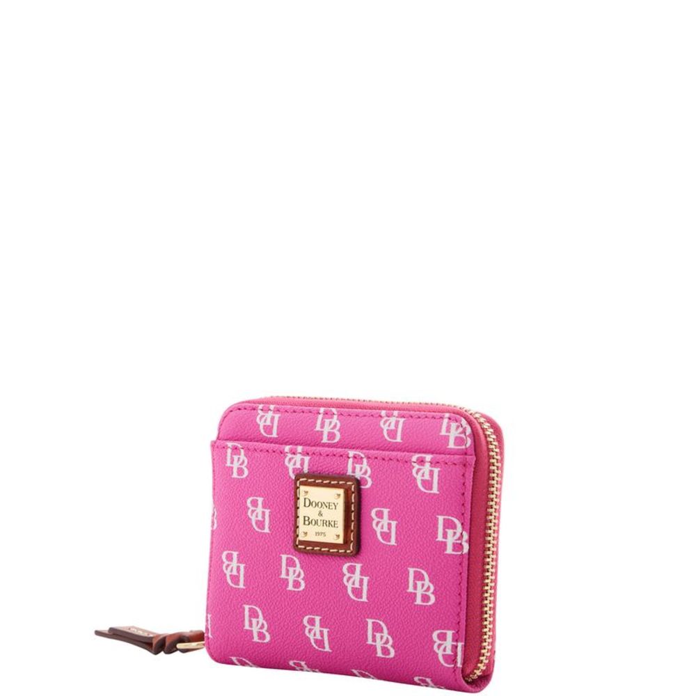 Dooney & Bourke Gretta Small Zip Around Wallet - Fuchsia - Picture 2 of 4